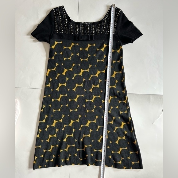 TWIN Set Simona Barbieri 100% wool dress size S knitted circle pattern - Picture 4 of 10